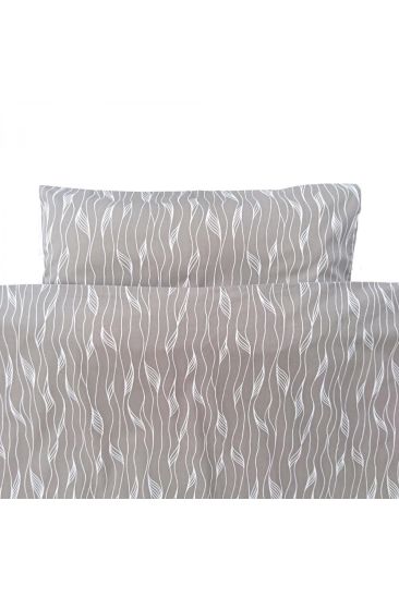 Orgaanilisest perkal puuvillasest voodipesukomplekt padjapüür ja tekikott Grey Twist Beebile