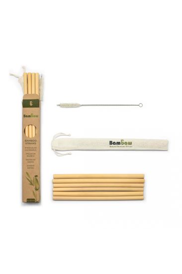 Taaskasutatavad ja biolagunevad bambusest joogikõrred 6 tki