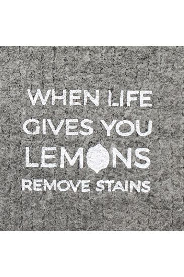 Biolagunev komposteeritav plekieemaldus majapidamislapp Life Gives You Lemons 1 tk