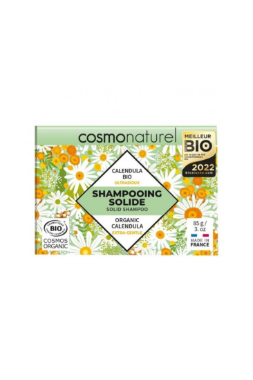 Cosmonaturel orgaaniline tahke šampoon normaalsetele juustele niisutava kookosõli ja saialill 85g