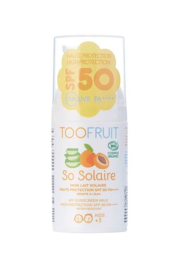 Orgaaniline mineraalsete filtritega päikesekreem SPF50 aprikoosilõhnaline 3+ 30 ml