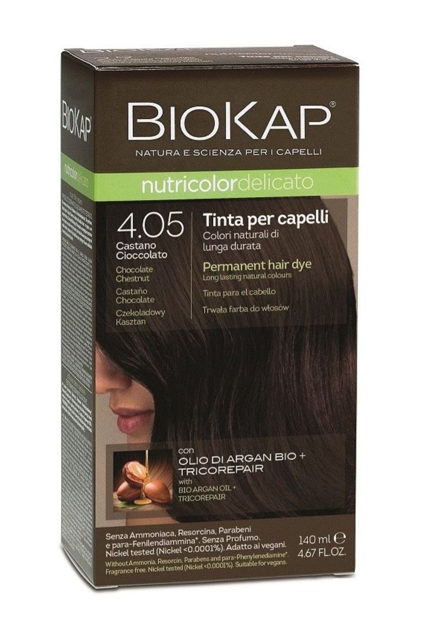 Püsivärv BIOKAP NUTRICOLOR DELICATO  4.05 šokolaadikastan