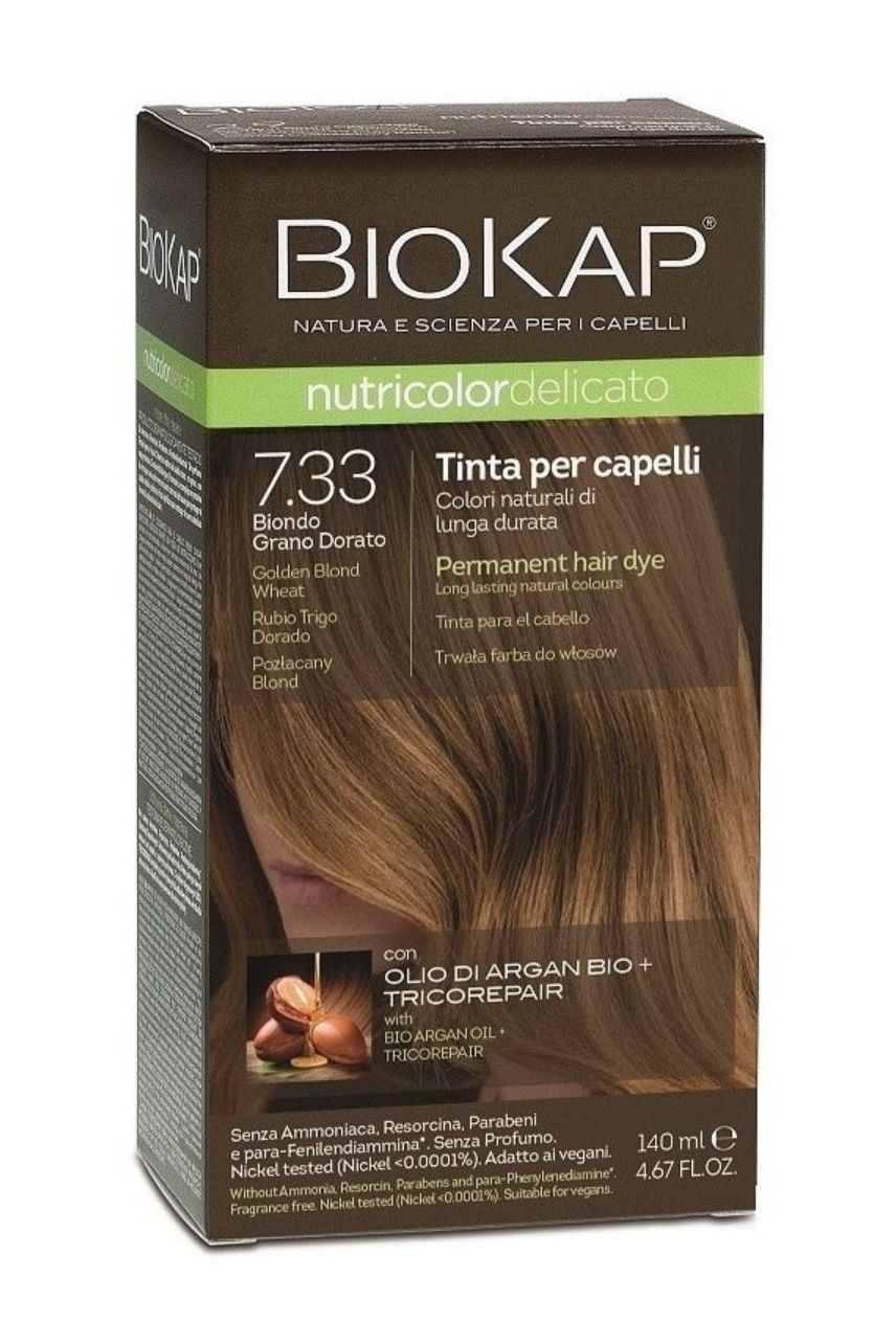 Püsivärv BIOKAP NUTRICOLOR DELICATO 7.33 kuldne nisublond