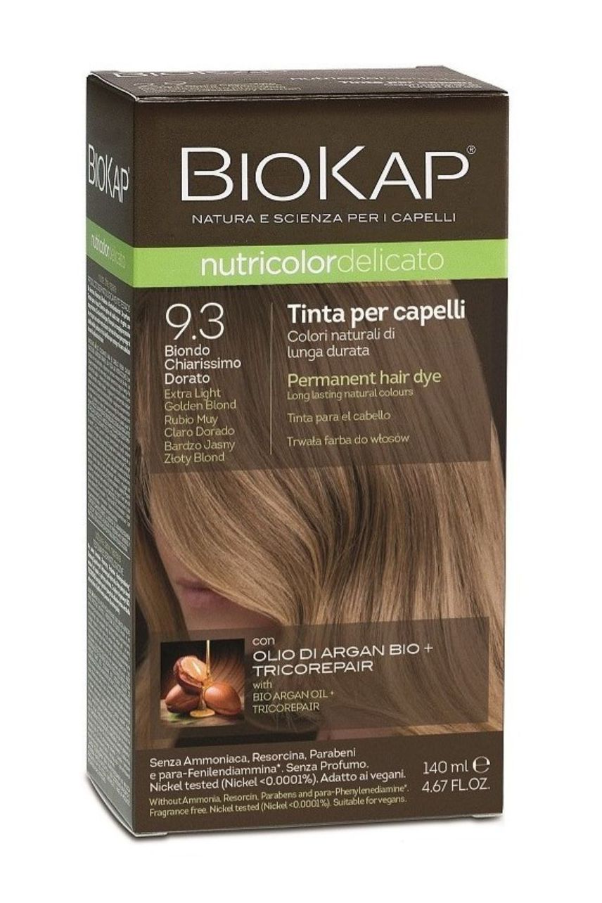 Püsivärv BIOKAP NUTRICOLOR DELICATO 9.3 ekstrahele kuldblond