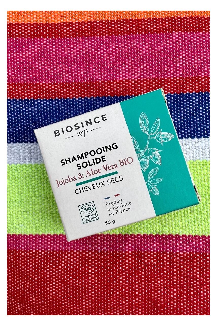 Biosince orgaaniline šampoon jojoobaõli ja aloe veraga kuivadele juustele 55 gr