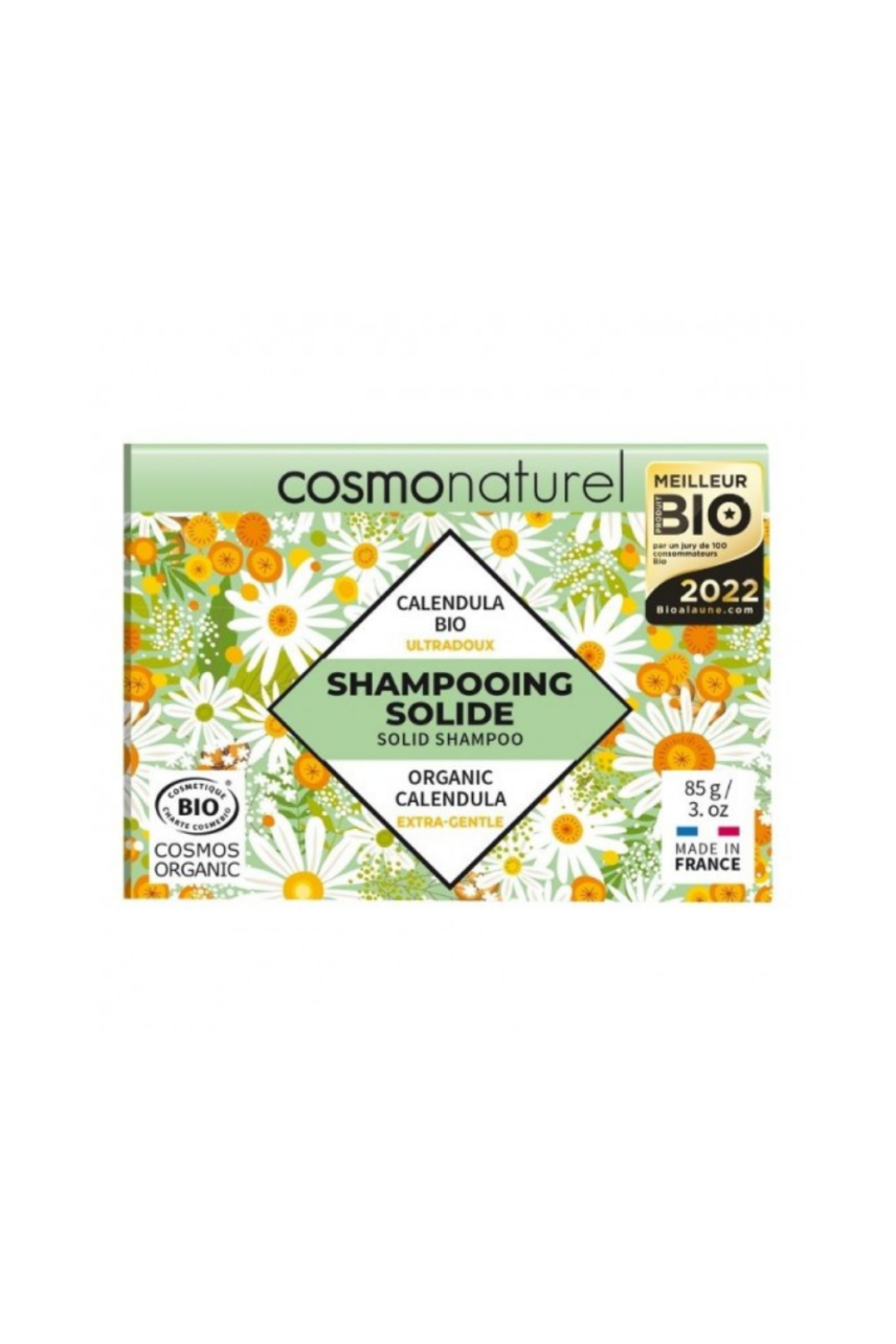 Cosmonaturel orgaaniline tahke šampoon normaalsetele juustele niisutava kookosõli ja saialill 85g
