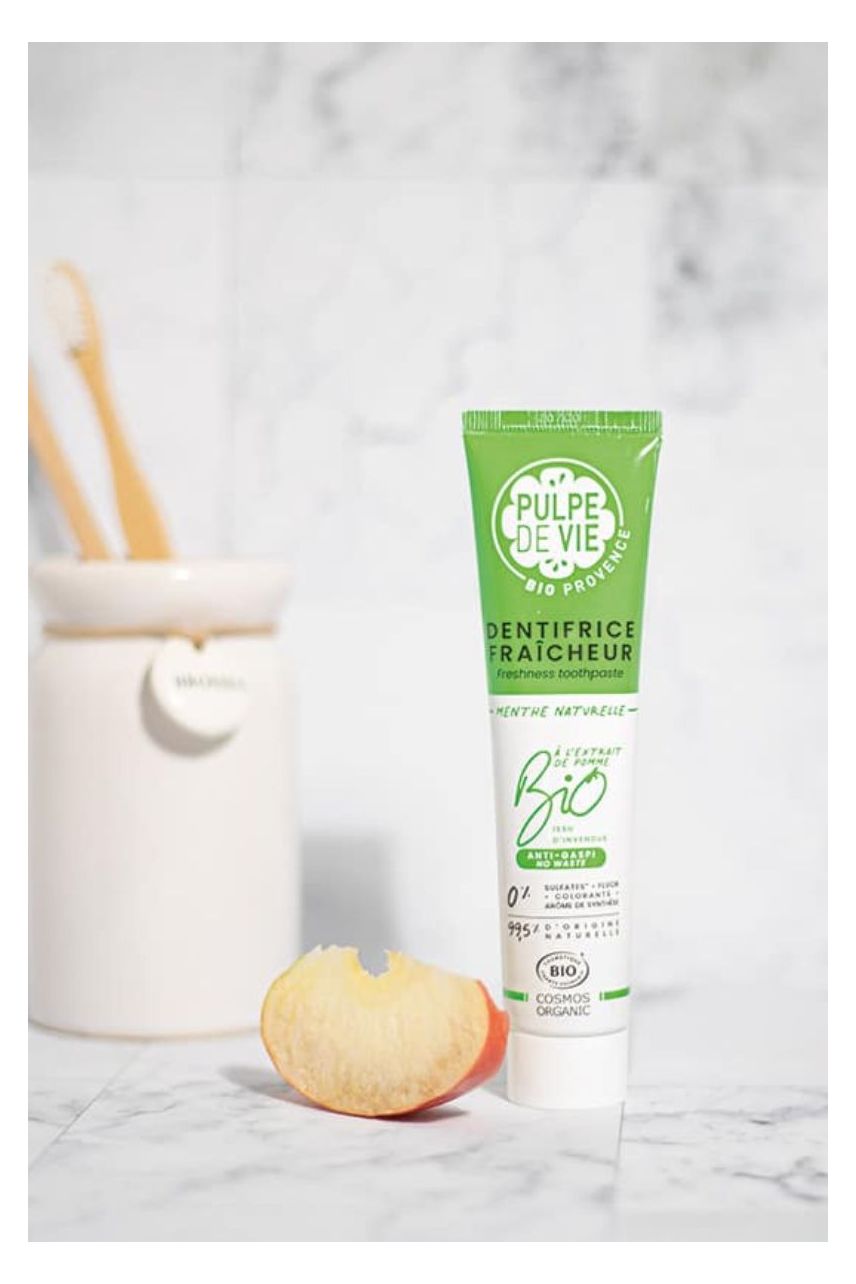 Bisou Givré orgaaniline värskendav mentoolimaitseline hambapasta õunaekstraktiga 75 ml